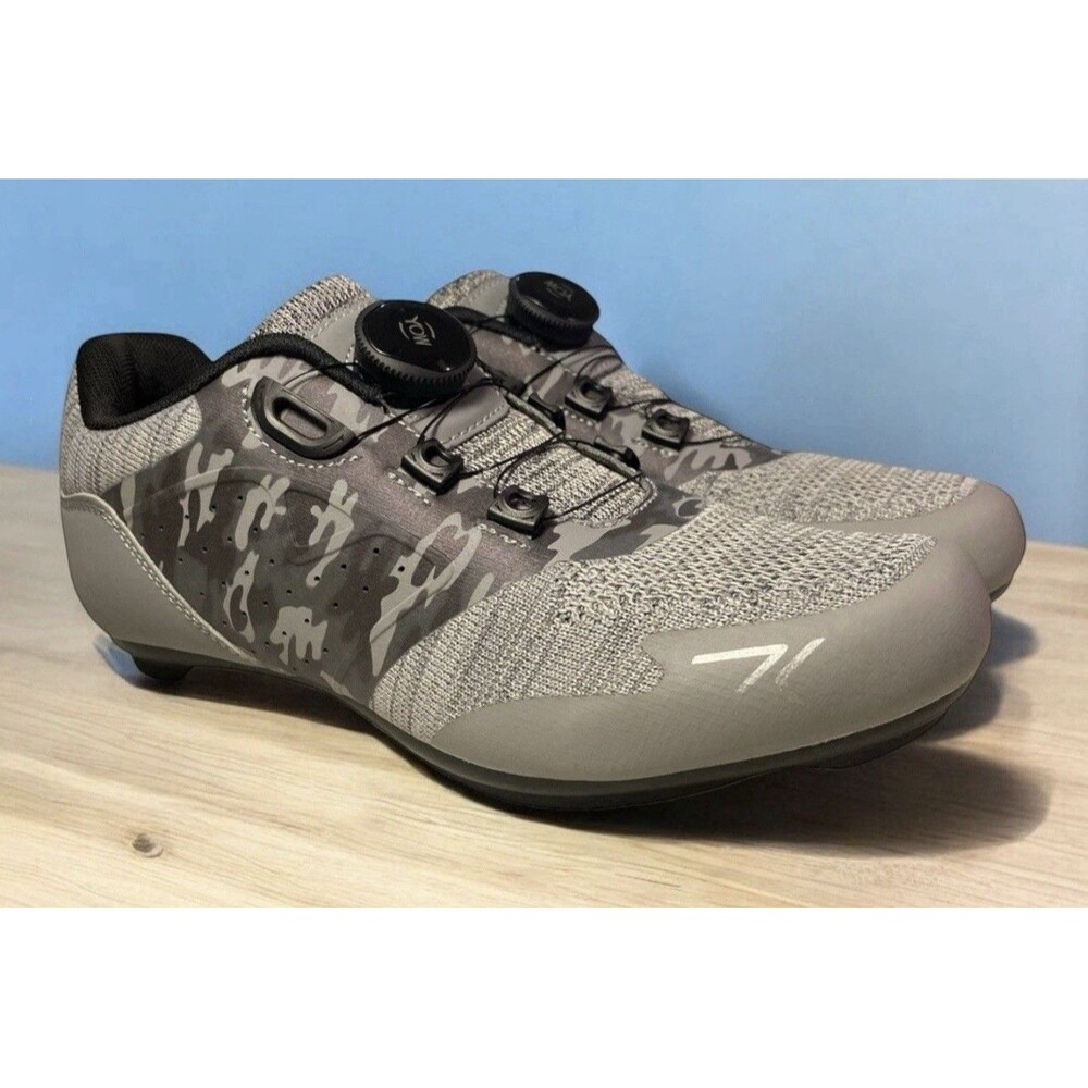 WOFADA YOW Women’s Cycling Shoes – 3-Bolt, Camouflage Grey, EUR 37, New